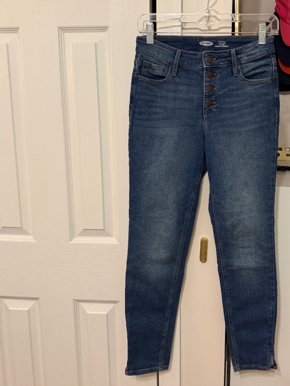 Old Navy High Waisted Skinny Jeans with Exposed Button Details